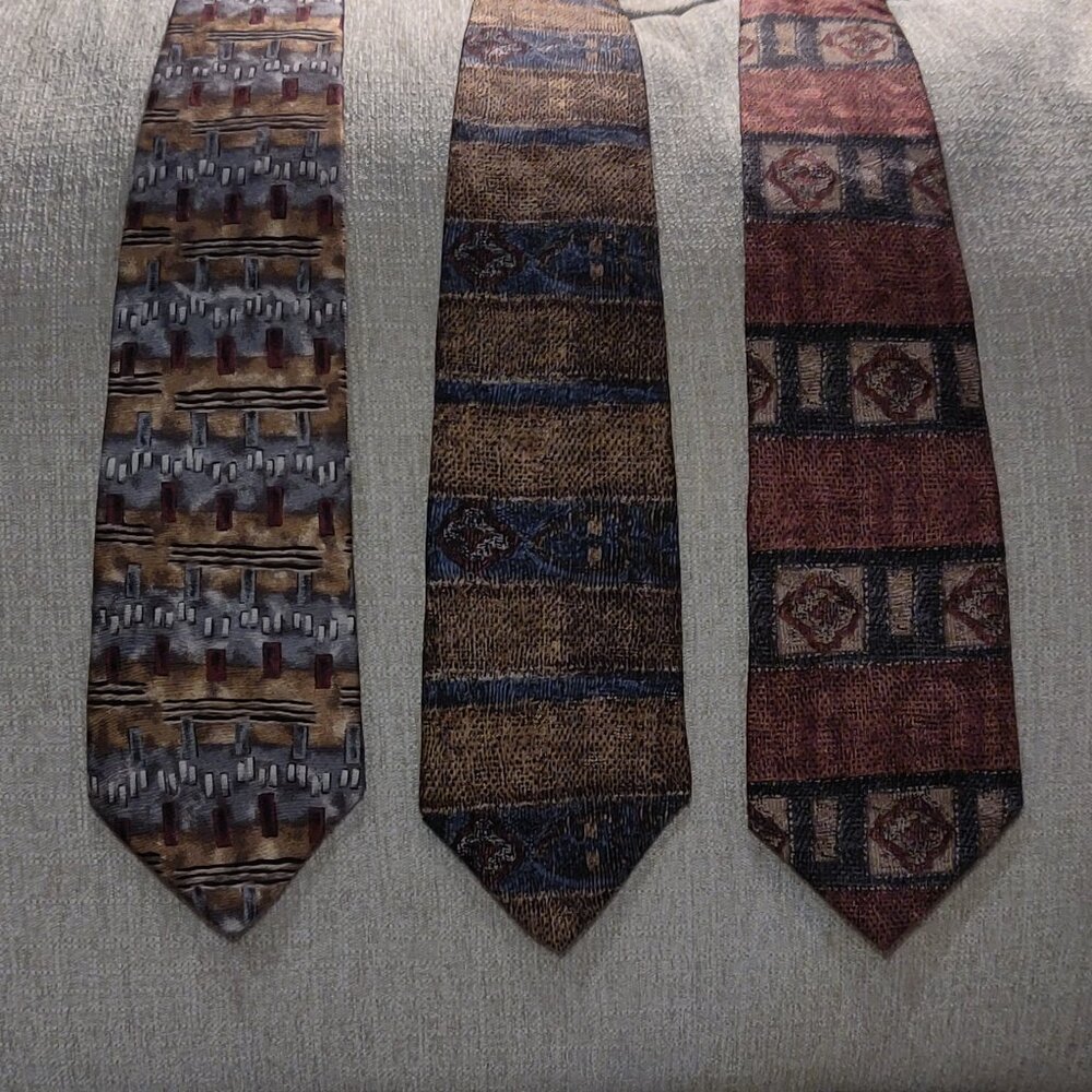 Bugatti Italian Silk Neck Ties *SET OF 3* - Picture 2 of 7
